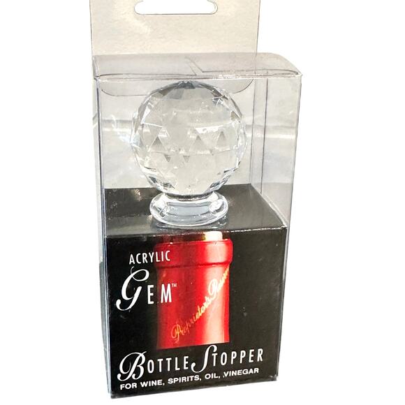 Acrylic Prodyne Gem Bottle Stoppers Ice Bucket & Faceted Prism-Set of 2 - Picture 3 of 10